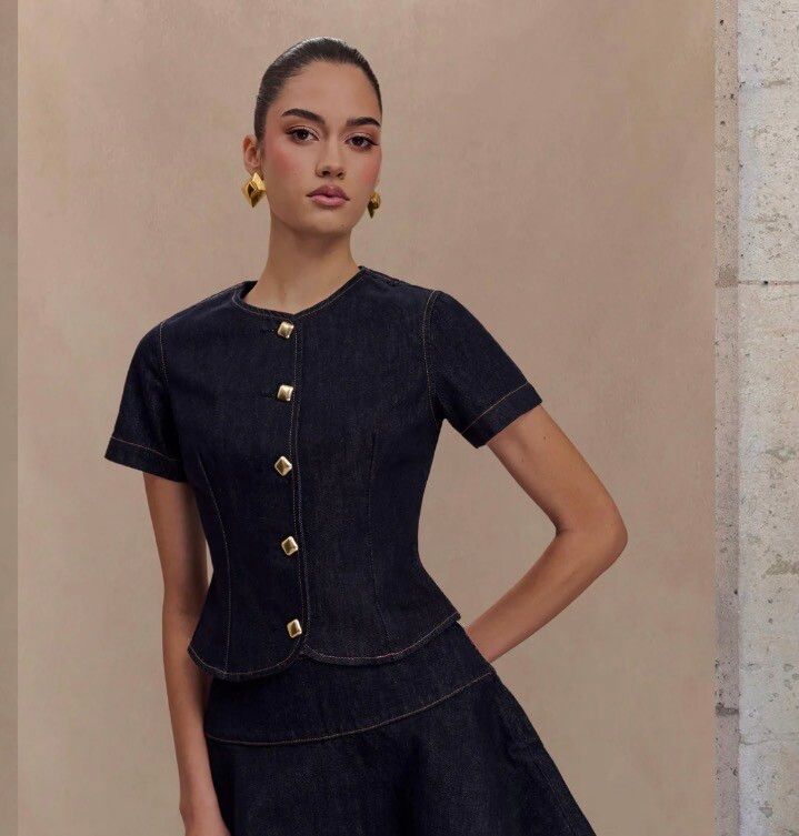 Meshki Bethany Indigo Blue Top