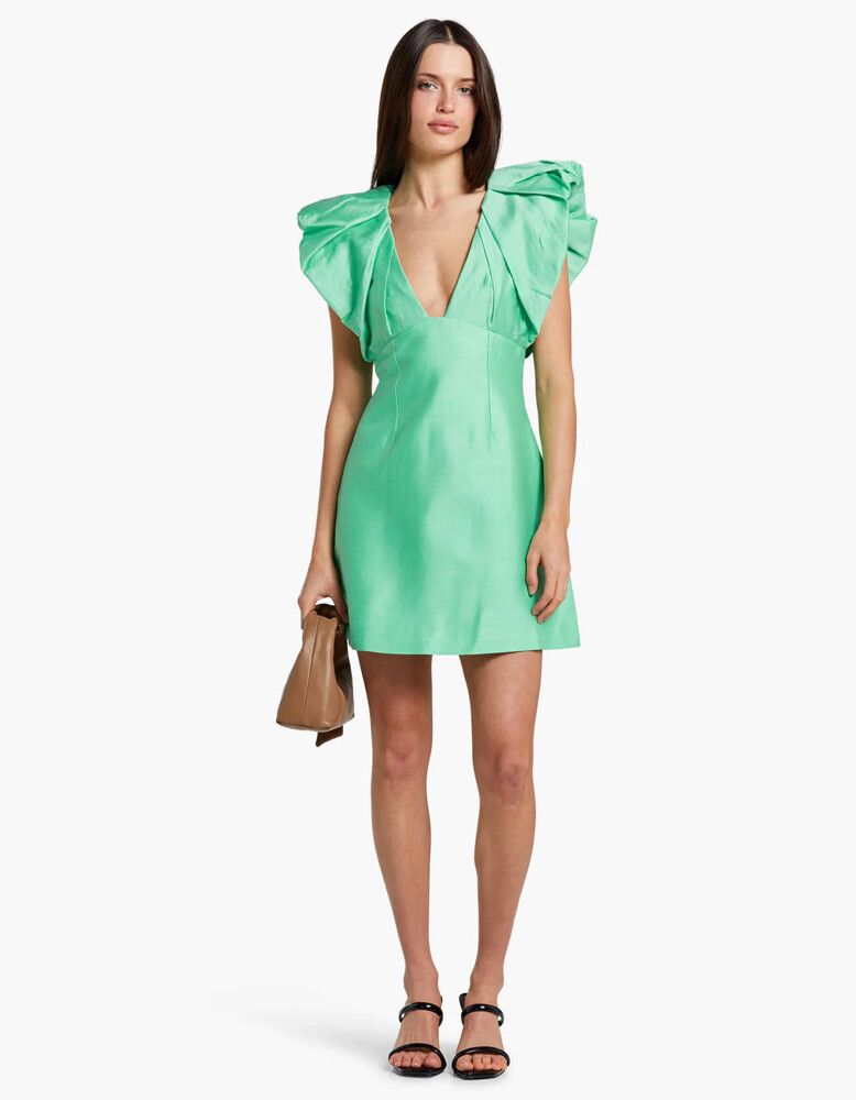 slim fit dress slacks Acler Online AU Basil Green Maxi Dress, AU8 US4