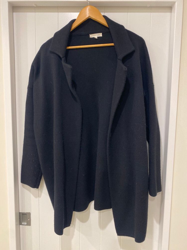 Little Lies Black Knit Coatigan