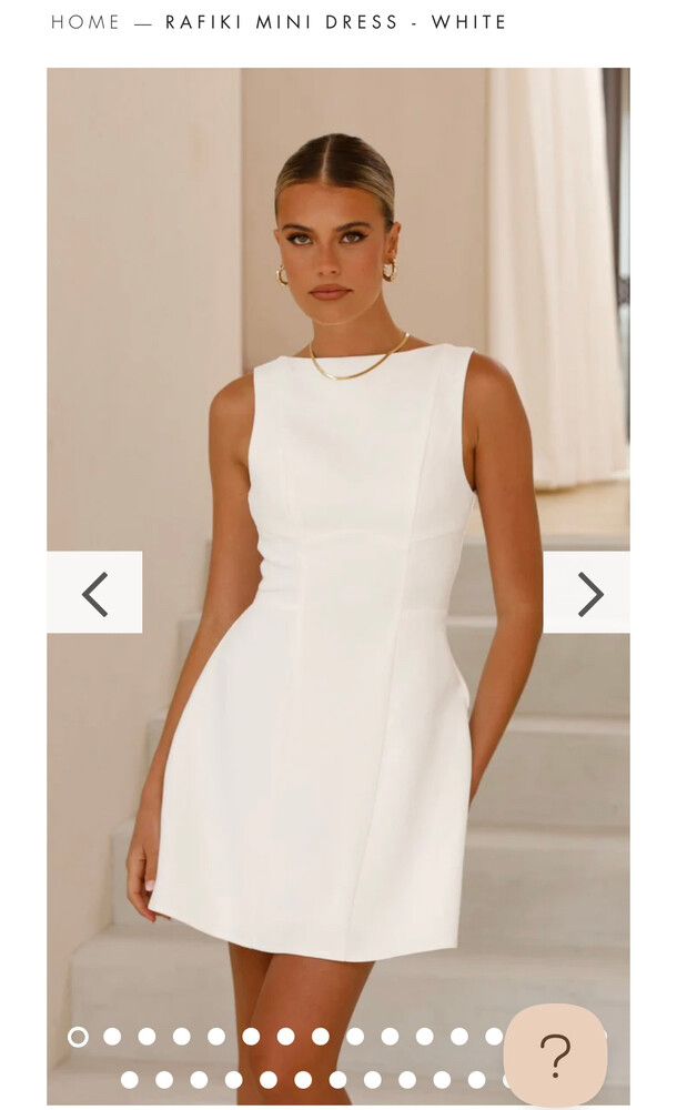 knee length dresses for ladies Rafiki Mini Dress - White - Buy Women's Dresses main image 1