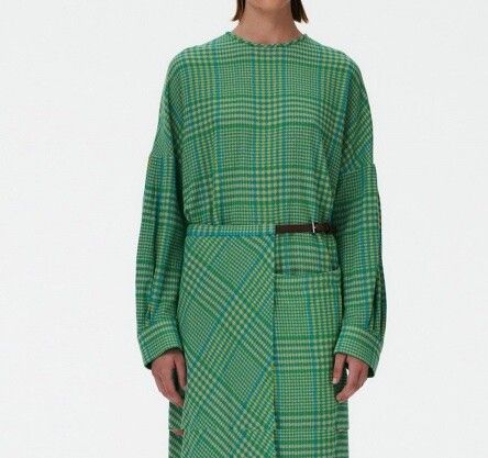 tibi green dress Plissé Midi Dress – Tibi Official