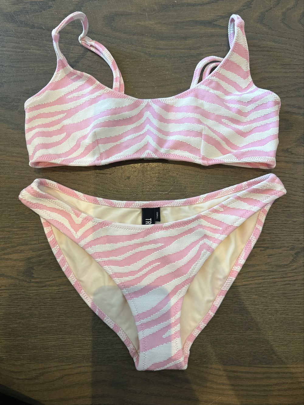 Pink Tiger Print Bikini Set