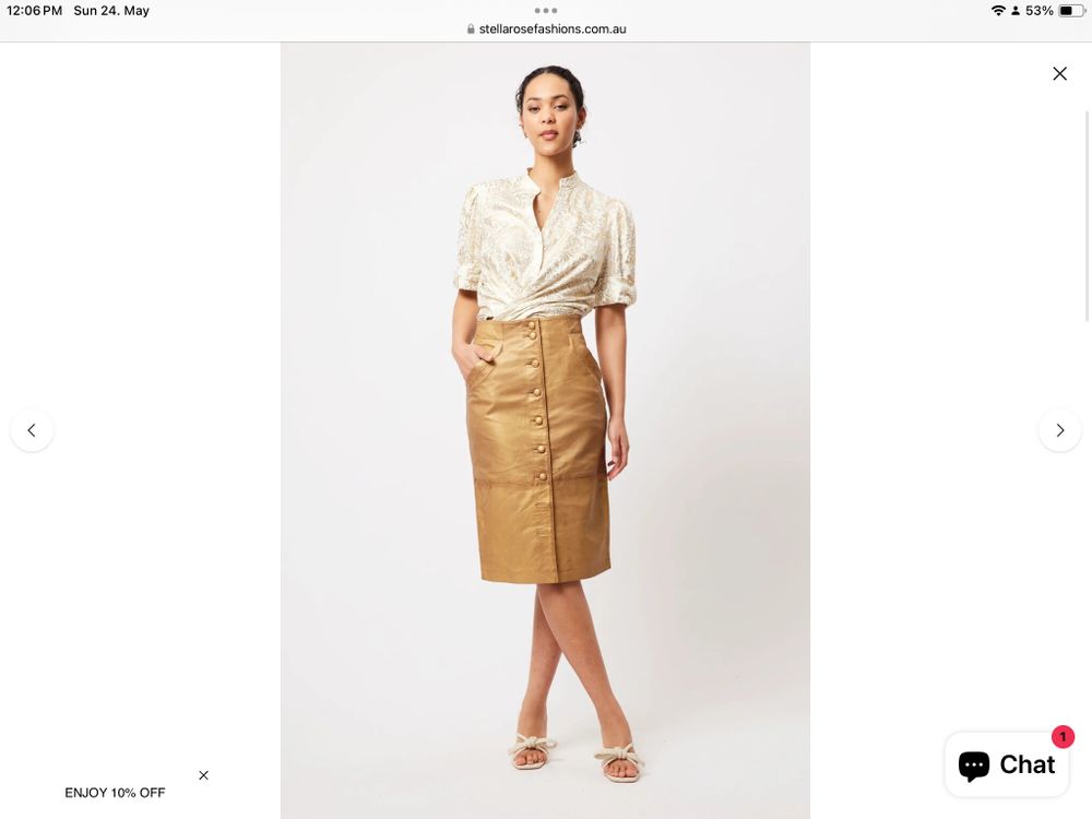 Once Was Maya Leather Skirt - RRP AU $498
