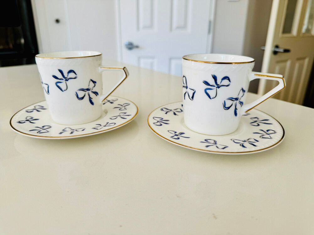☕️ Vintage Yves Saint Laurent x Narumi Japan Espresso Cup & Saucer Set