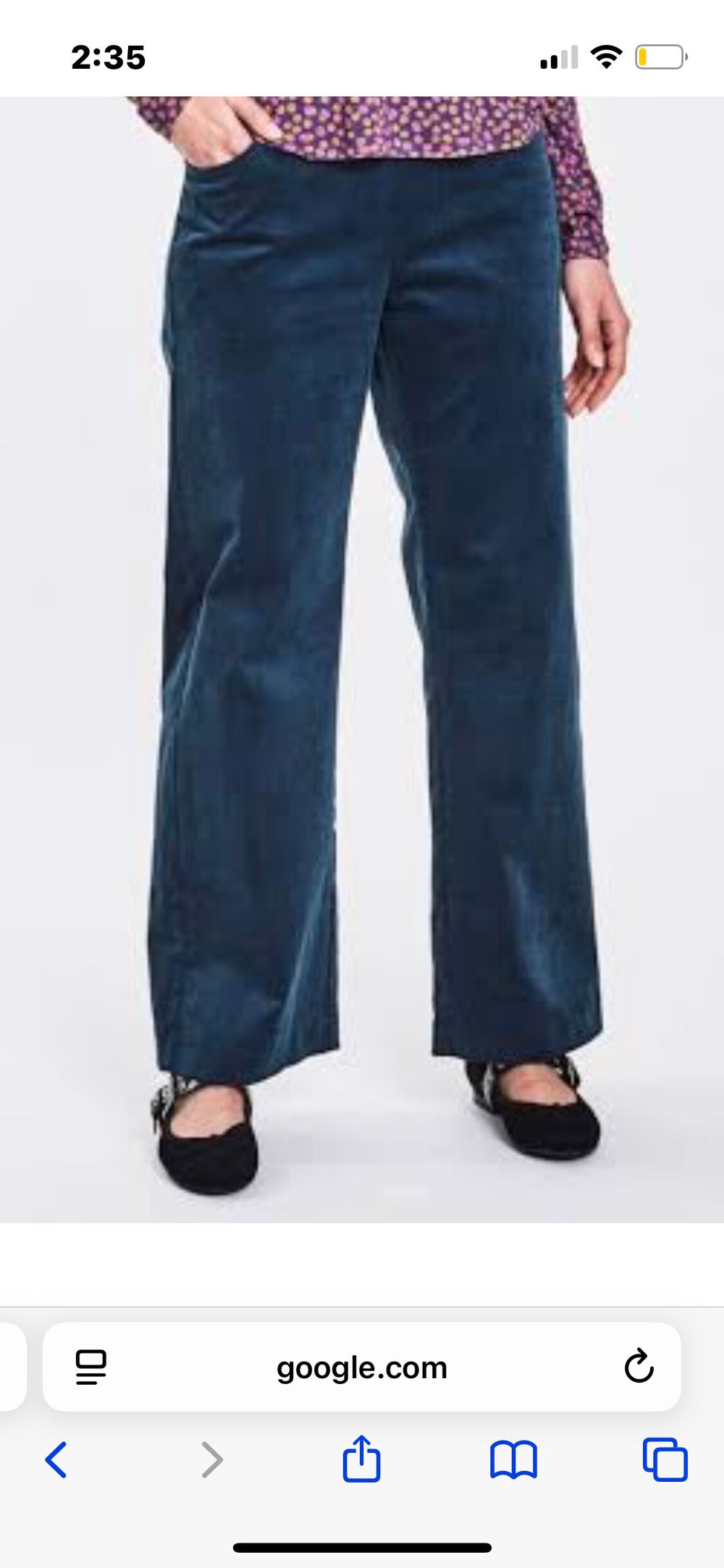 blue cords wide leg