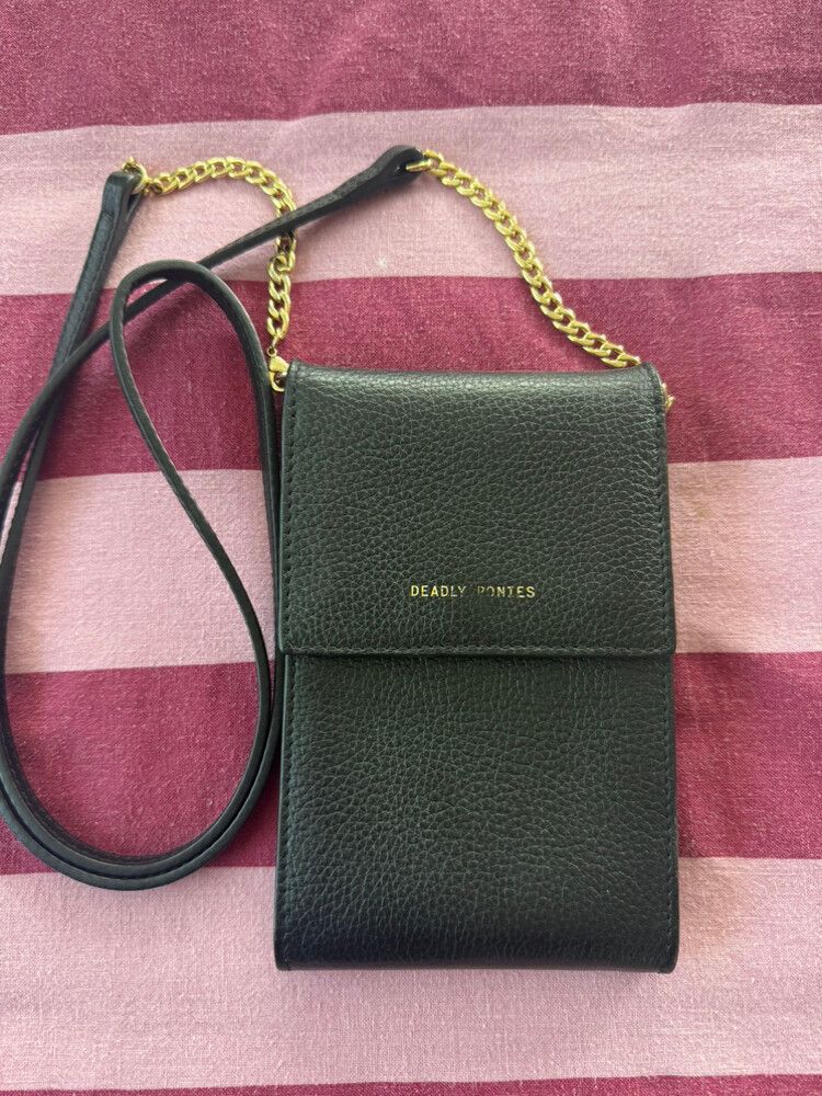 Deadly Ponies Black Crossbody Bag