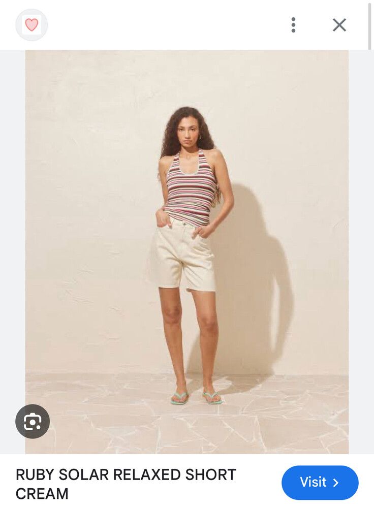 RUBY Cream Solar Relaxed Shorts