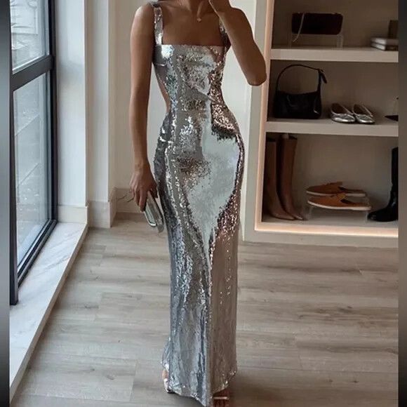 Meshki - *Meshki Adoria Sequin Cut Out Maxi Dress - Brand New* on Designer  Wardrobe