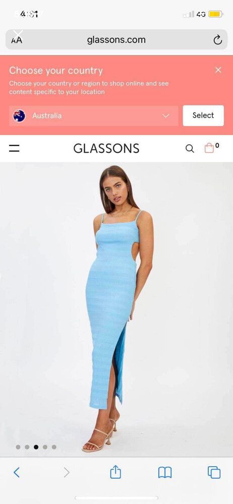 glassons backless dress GLASSONS Blue Backless Maxi Dress Circular Clothing Co