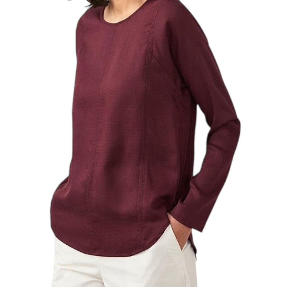 Trenery Draped Blouse Size XL Purple Long Sleeve Country Road Top