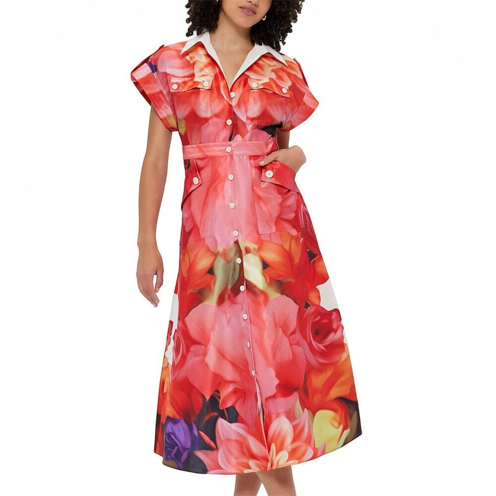 Leo & Lin - Leo Lin Audrey Dress Size AU 10 Pocket Shirt Midi Harmony  Kaleidoscope on Designer Wardrobe