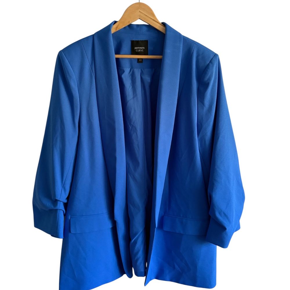Portman Curve Blazer Size AU 22 18 Blue Pockets