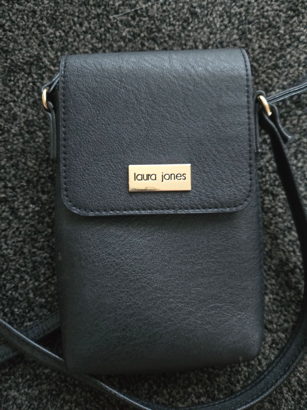 Laura Jones Black Crossbody Bag