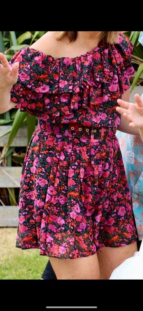 Augustine floral Playsuit with belt