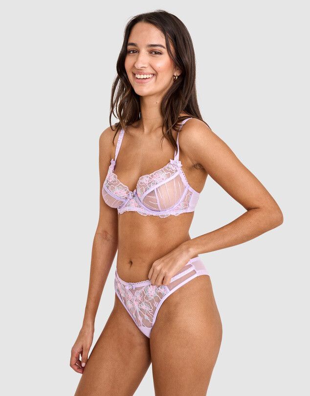 Enchanted Lilac Floral Lingerie Set