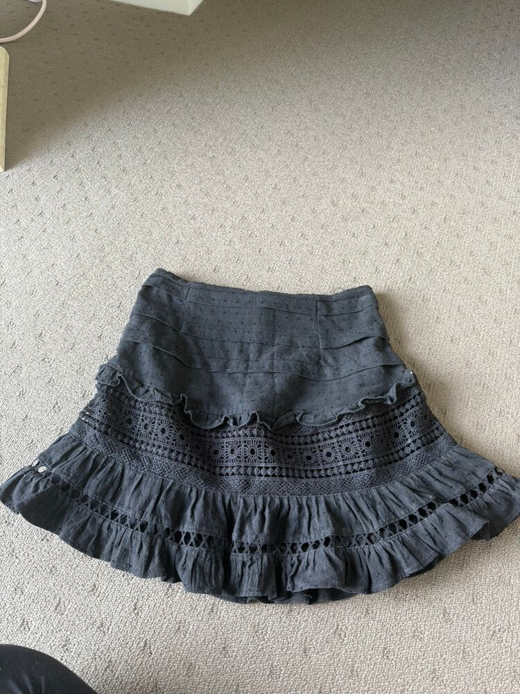 black frilly skirt