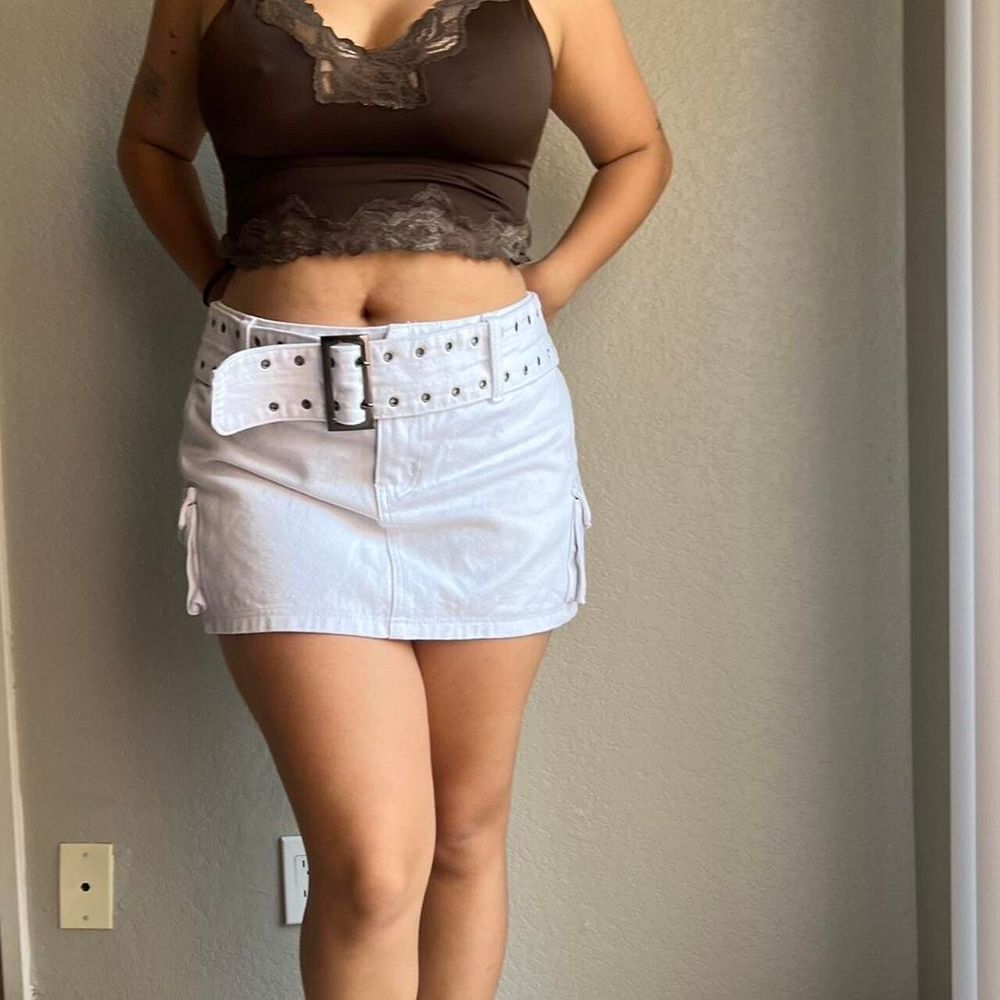 Princess Polly White Mini Skirt With Belt