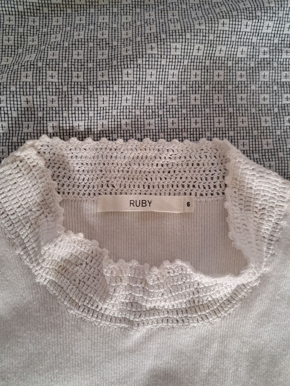 RUBY White Knit Top