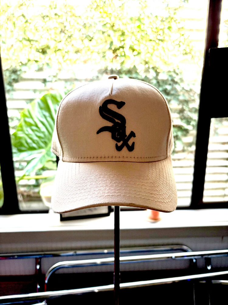 Beige Embroidered 'RED SOX' Baseball Cap
