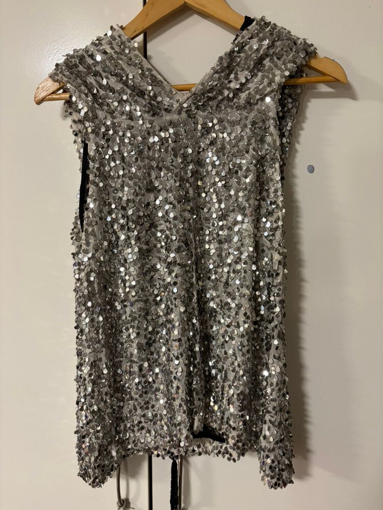 Trelise Cooper Silver Sequin Top