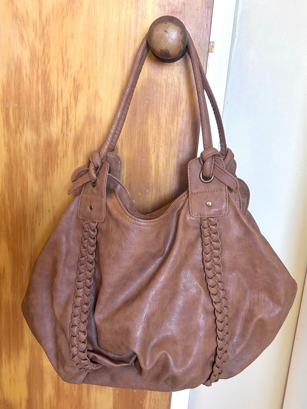 Ruby&Kit Brown faux Leather Hobo Bag