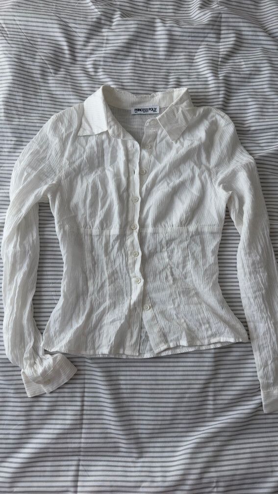 Princess Polly White Long Sleeve Top