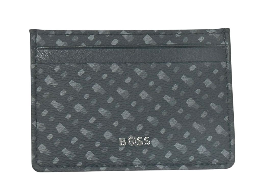 Boss Byron_4 Black Monogram Logo CardHolder