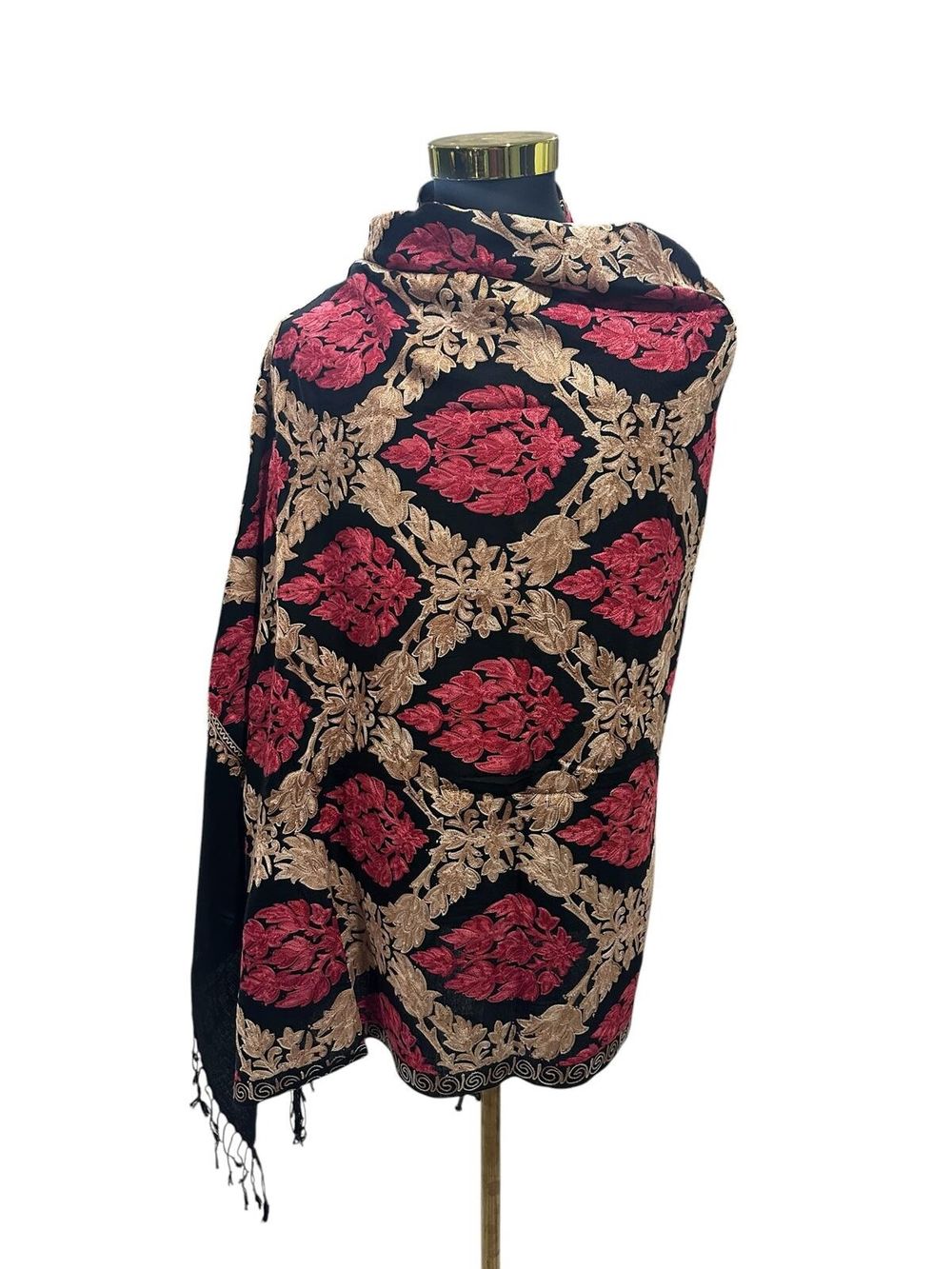 Soft Black Kashmiri Pashmina Shawl