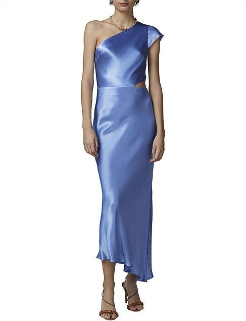 Bec & Bridge - BEC + BRIDGE DELPHINE ASYM CORNFLOWER MIDI DRESS sz 8 bnwt  on Designer Wardrobe