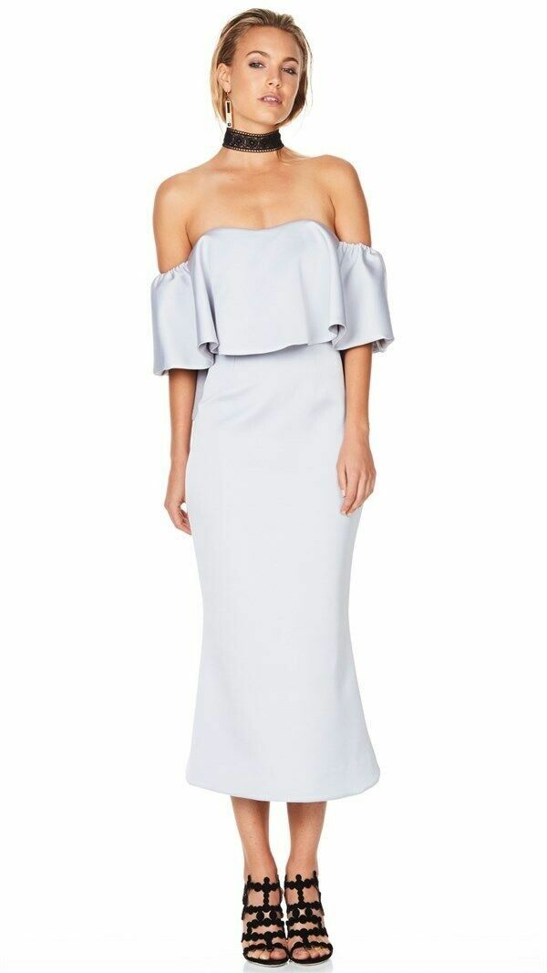 knee length dresses for ladies Rent Talulah White Polka Dot Midi Dress