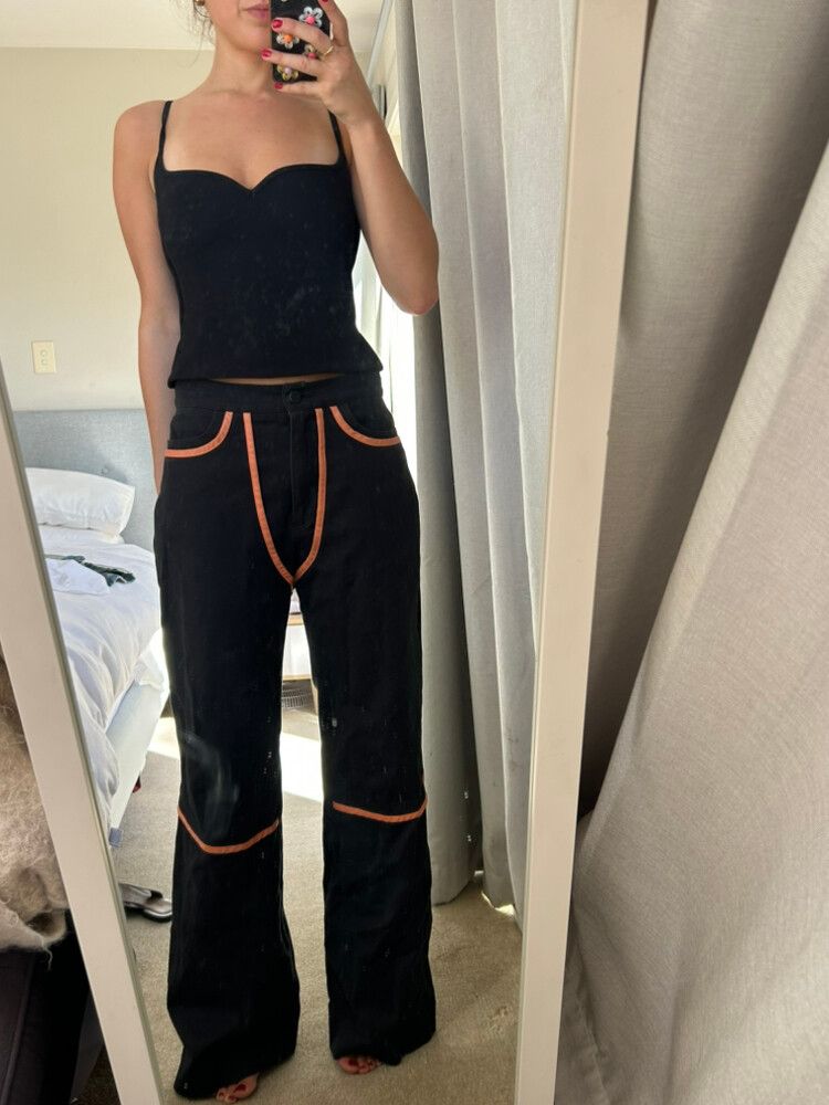 Paris Georgia rodeo high-rise wide-leg jeans