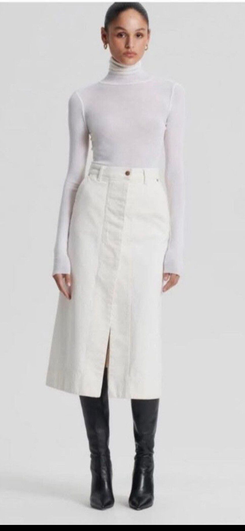 Scanlan Theodore Denim Midi skirt