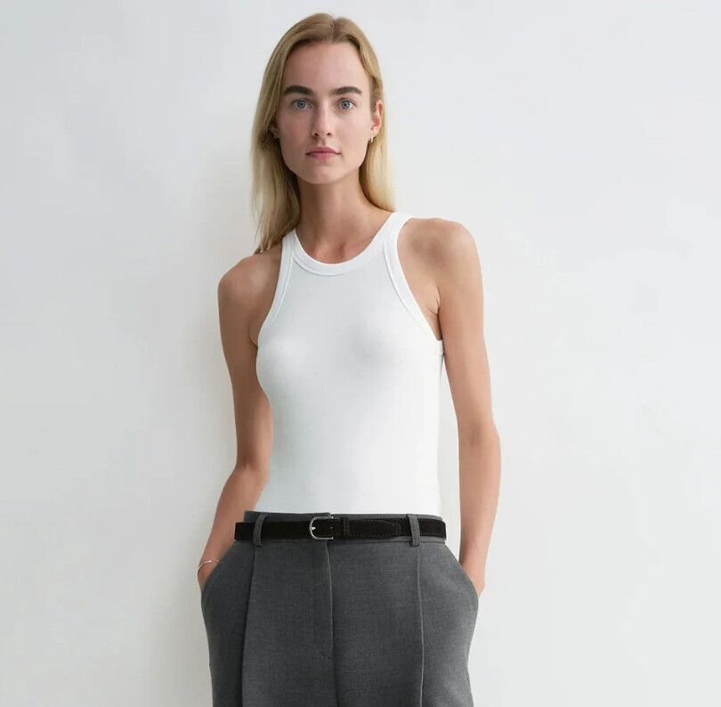 Toteme - Curved Rib Tank - White