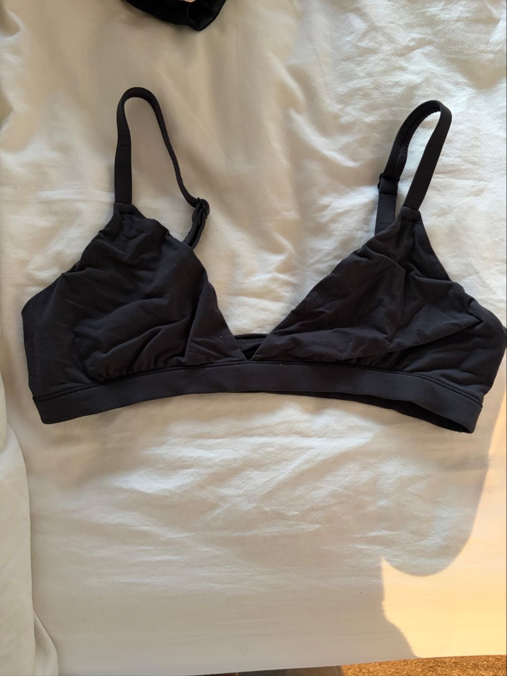 Skims Fits Everybody Triangle Bralette Onyx Size M