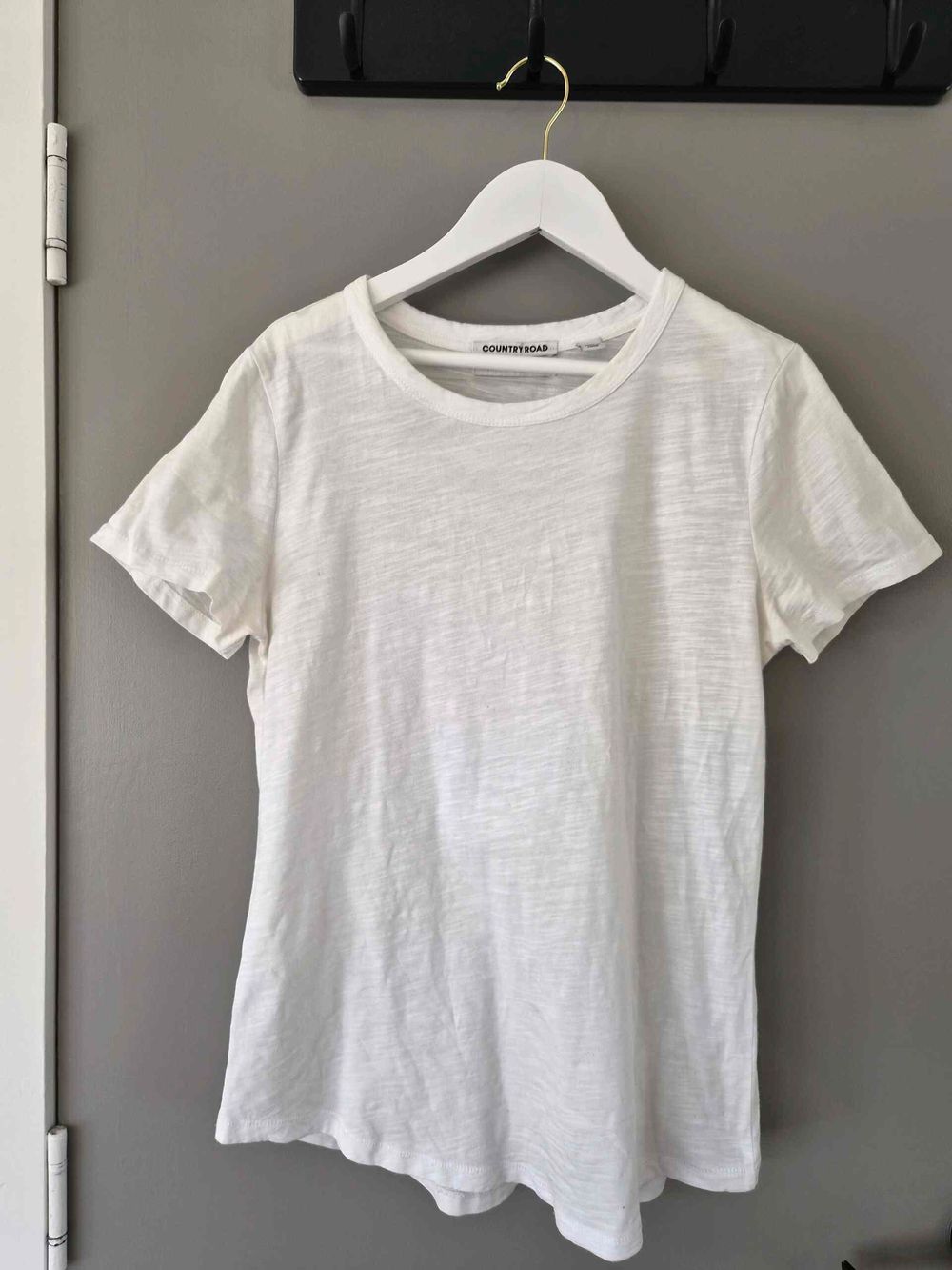 Country Road Womens White Tee Shirt XS Australian Cotton Short Sleeve Basic