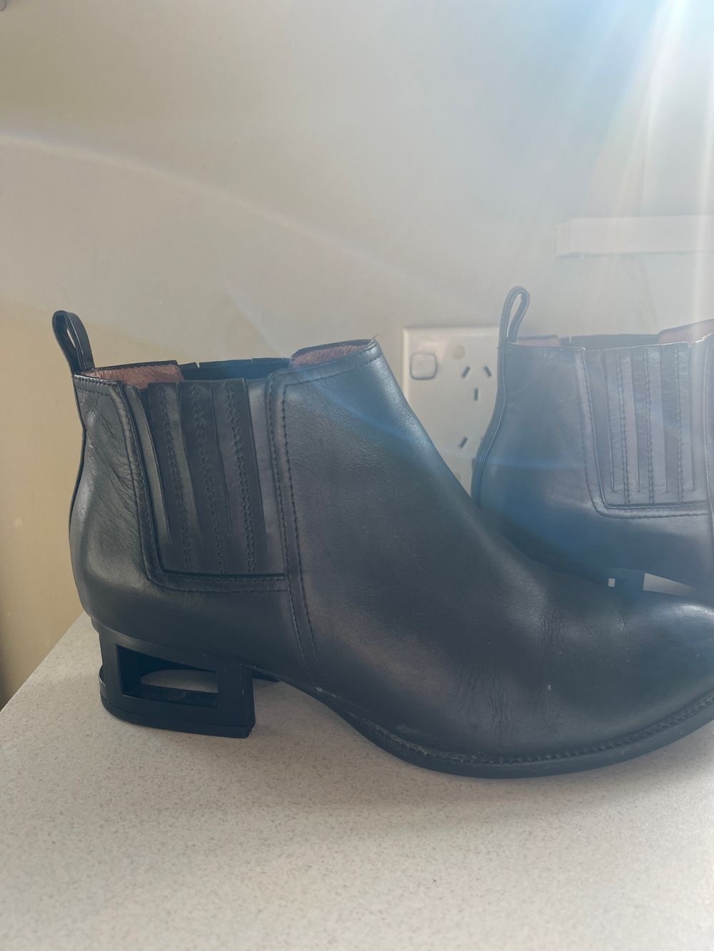 Jeffrey Campbell Black Ankle Boots