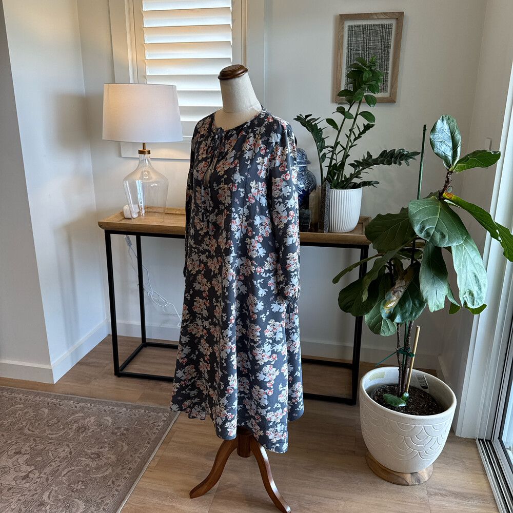 Scanlan Theodore Floral Midi Dress in Silk.