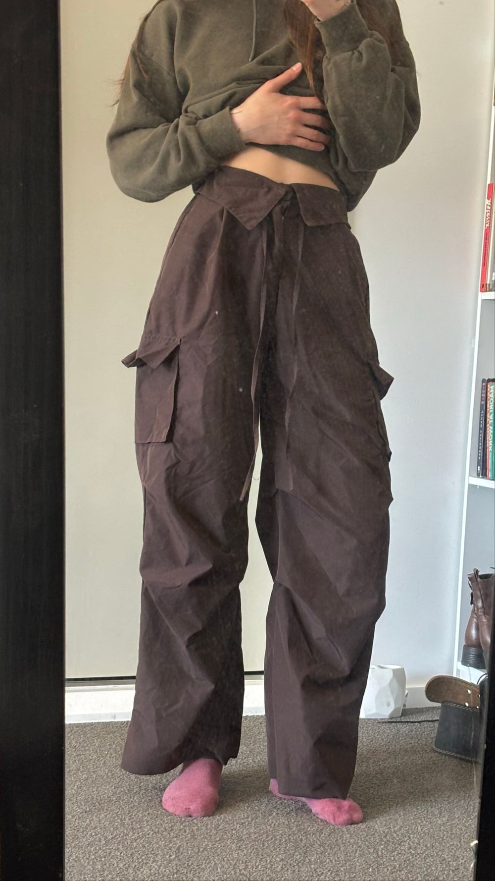 Brown Baggy Cargo Pants