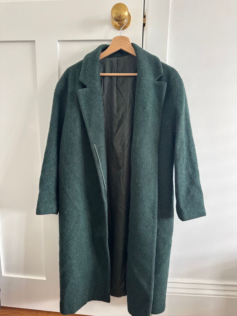 & Other Stories Green Wool Coat