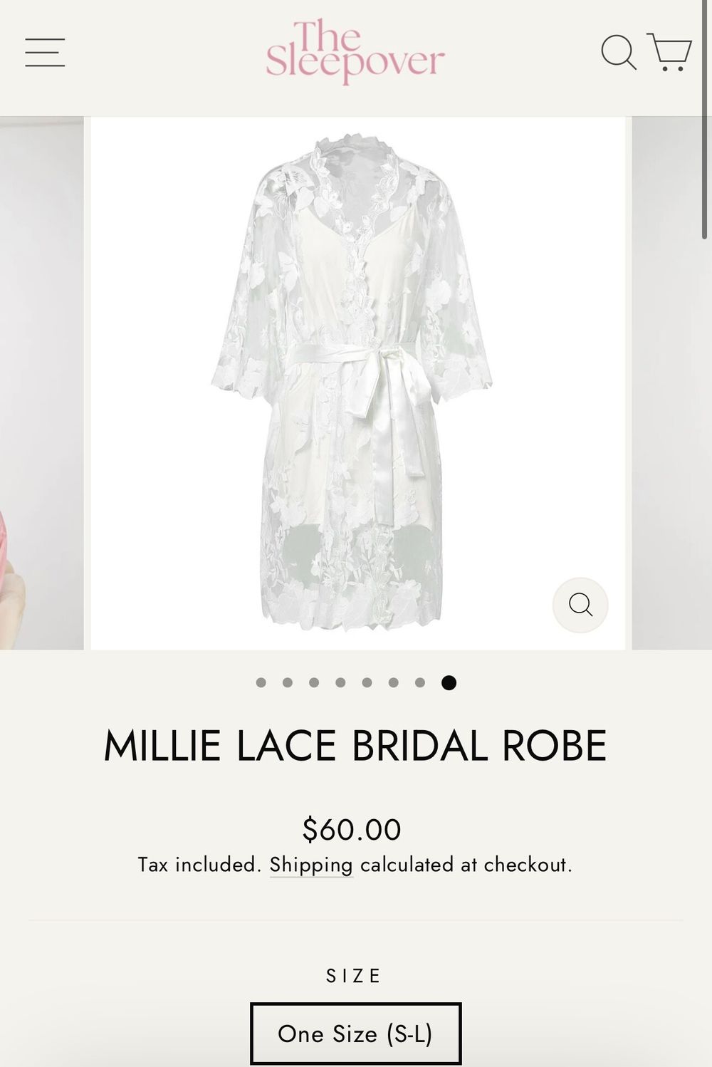 The Sleepover Millie Lace Bridal Robe