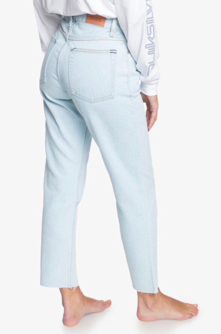 Quiksilver White Straight Leg Jeans