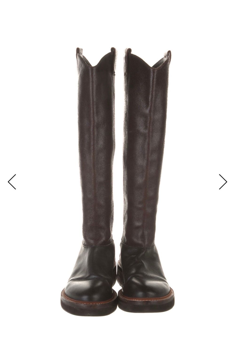 Leather Knee-High Riding Boots
