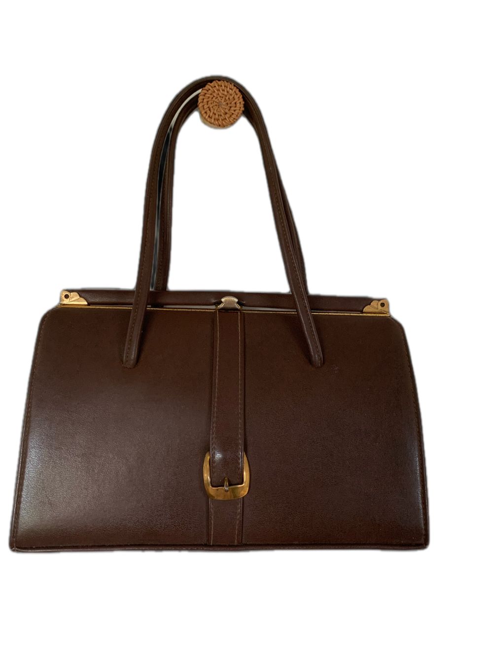 Vintage Brown Leather Handbag
