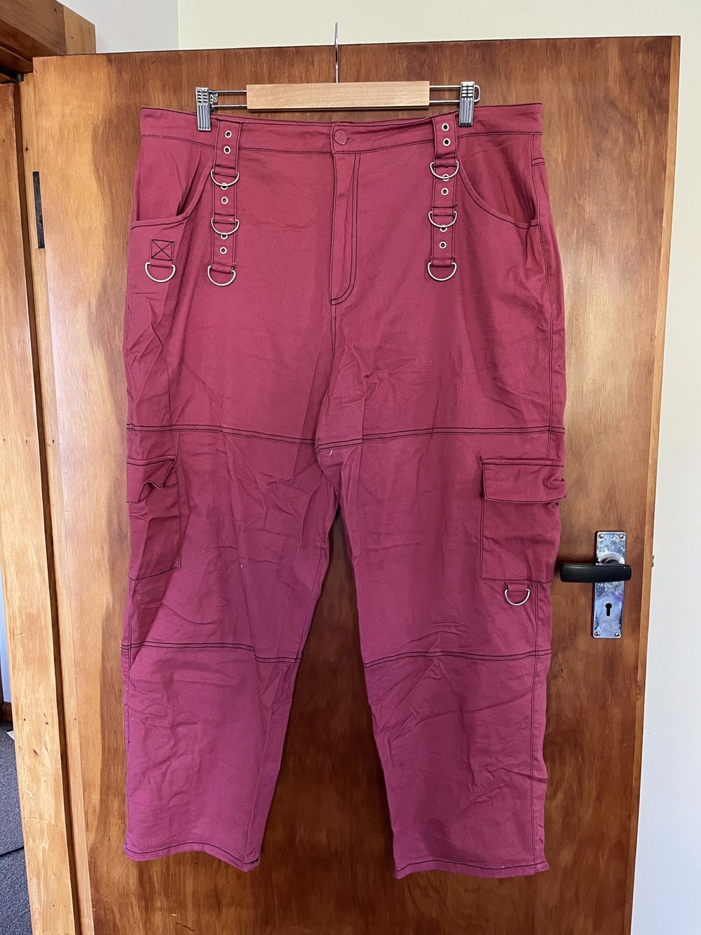 Black Friday Burgundy Cargo Pants