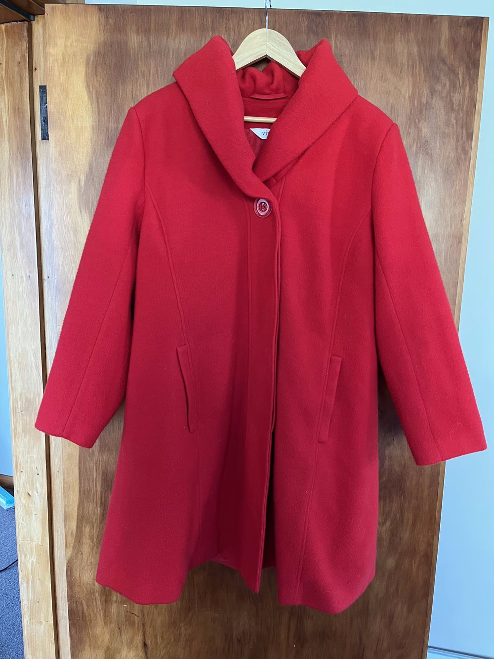 Virtuelle Red Wool Blend Coat