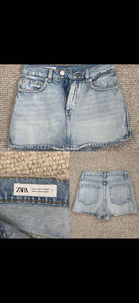 Zara Blue Denim Skort