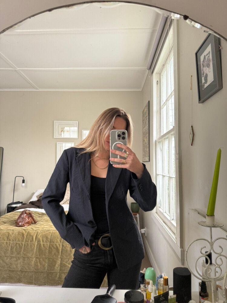Vintage Navy blue pinstripe blazer