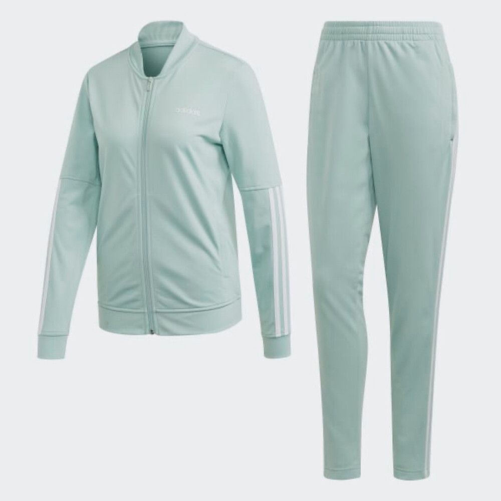 Adidas Back 2 Basics 3 Stripes Tracksuit for Women - Light Green