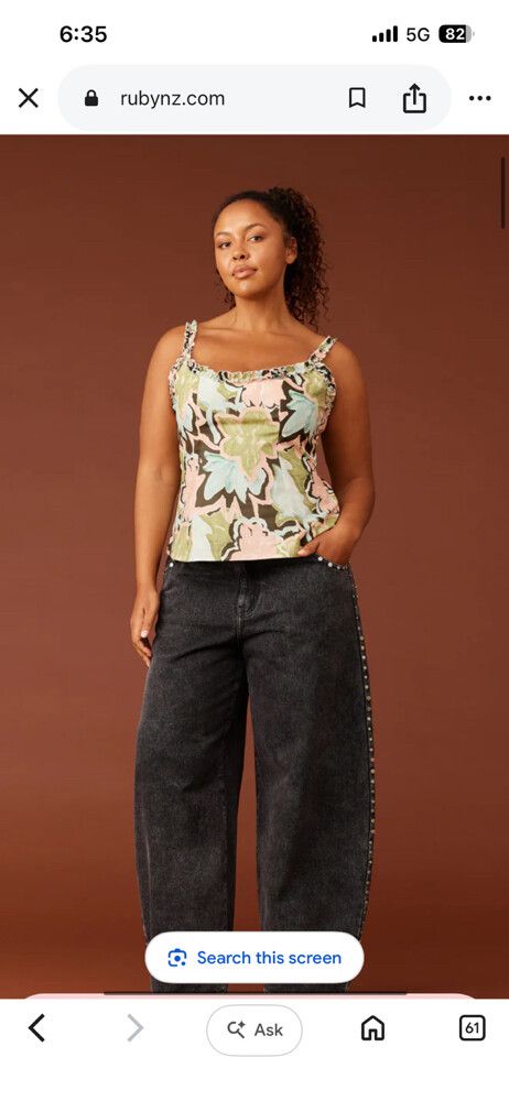 Lydia ruffle top