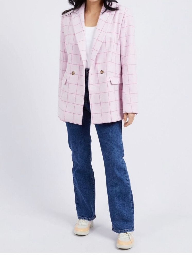Pink Checkered Blazer Size M
